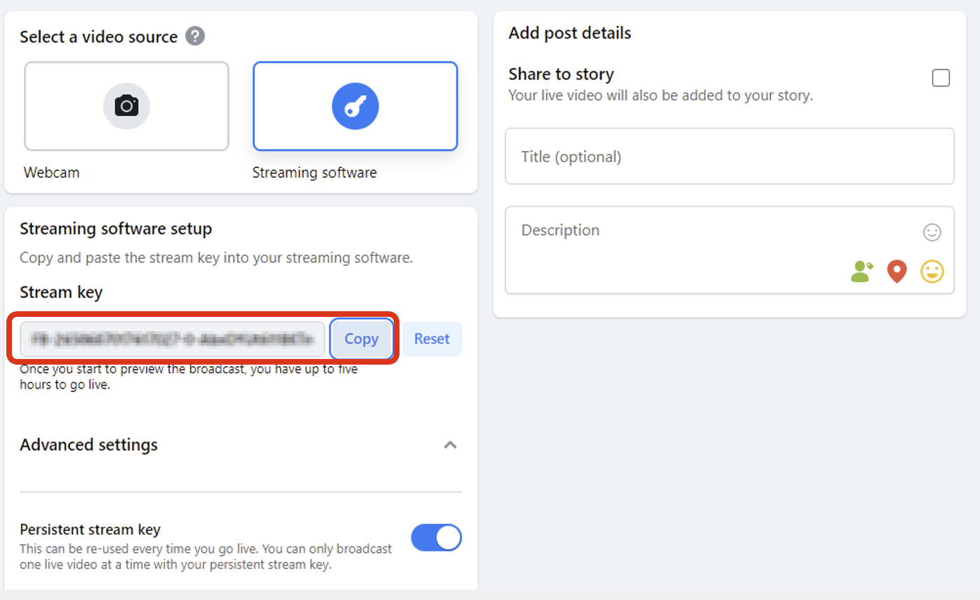 How to start a live stream on Facebook?